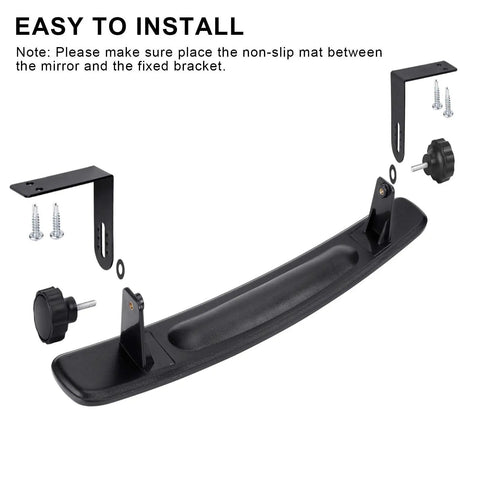 16.5 Inch Golf Cart Rear View Mirror With No Fuss 150 Degree Curved Design For EZGO Yamaha Club Car, installation hardware