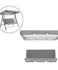 Patio Swing Canopy Replacement For 3 Seater Outdoor Swing Chair Dope Waterproof Dustproof Fabric Easy Install Top And Seat Protection