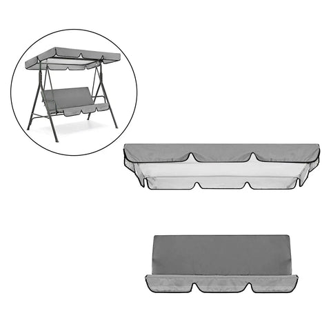 Patio Swing Canopy Replacement For 3 Seater Outdoor Swing Chair Dope Waterproof Dustproof Fabric Easy Install Top And Seat Protection