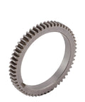 56 Teeth Mini Lathe Gear For Headstock Replacement In High Speed Steel, angled view of steel gear with 56 teeth for MX 210 lathes.