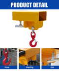 Heavy Duty Forklift Lifting Hook With 2 Inch Receiver Hitch And Lifting And Towing Attachment, 2.2 Ton Max Capacity