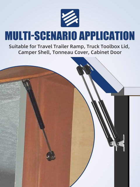 10 Inch Gas Strut Lift Support for Cabinet Lids and Toy Boxes, Door Piston Opener application diagram