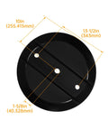 Stump Jumper Pan For 4, 5, And 6 Foot Mowers With 40 HP Powder Coated Blade Pan A True Workhorse Heavy Duty Shield That Tackles Stumps And Debris Easy Install For Farm And Lawn Equipment, black 10in pan with 13-1/2in and 1-5/8in measurements