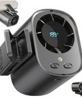 Car Clip On Fan with LED Display, 360 Degree Rotation, 199 Speed Settings, USB Rechargeable 1500mAh Battery