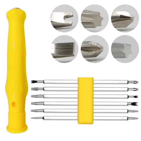 Evenoonest Precision Screwdriver Kit With Magnetic CR-V Steel Tamper-Proof Bits For Torx Triangle U-Shaped Electronics Home Appliance Repair And Console Controller Fixes That Make You Gonna Love Your Setup. Yellow handle and bit set