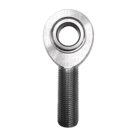 Beefed Up 1/2 Inch Heim Joint With Jam Nut, Left Hand Thread, 1/2-20 Bore, 4130 Heat Treated Chromoly Rod End With Kevlar PTFE Liner For Off Road Suspension And Steering Systems, front view