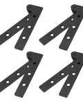 360 Degree Rotatable Pivot Hinge For Window And Door Pack Of 4 In Black Durable Stainless Steel Construction With Wear Resistant Design Includes Mounting Screws Suitable For Double Doors Shutters Cabinets And Home Applications 100 X 32 X 3 Mm