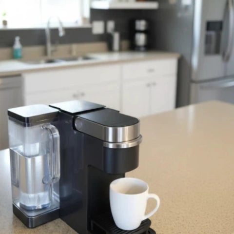 Water Reservoir Lid With Vent Replacement Tank Cover For K Supreme Plus Coffee Maker on kitchen counter