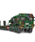 Pro Level Military Tank Carrier Building Blocks 1912 Pcs Top Shelf Army Vehicle Construction Set showing a detailed green army truck.