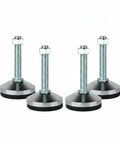 Beefy Heavy Duty Leveling Feet Set - Adjustable Leveler Legs With 3.15 Inch Base, M16 Thread, 4400 Lb Capacity, Anti Slip, Carbon Steel
