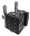 4 Axis Manual Linear Stage For Pro Level XYZZR Alignment With A Smooth Cross Roller Table, 60x60mm, side angle view