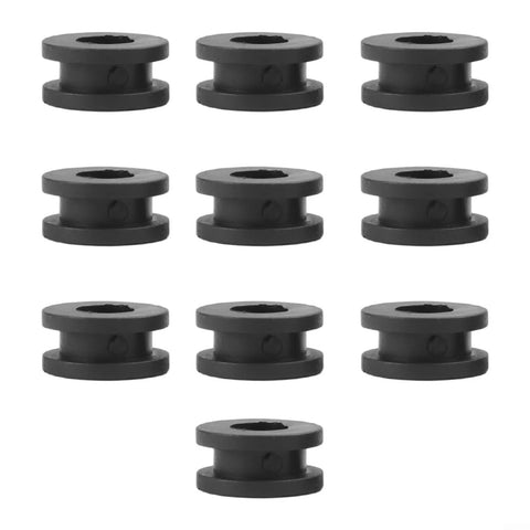 Complete Rubber Grommet Kit For Motorcycle Fairings, 10 Flexible Grommets That Fit Upper Middle Lower And Tail Cowls, Premium Rubber For A Snug Vibration Free Install On Sport Bikes And Many Models. Ten black rubber fairing grommets