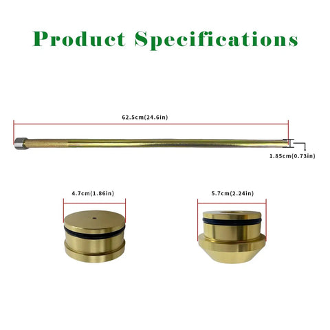 Dimensions of the Heavy Duty Cam Bearing Install And Removal Tool Kit For SBC V8 And 90 Degree V6 Engines, Universal Fit