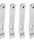 4 Pack Mini Crank Crowbar Set in Stainless Steel EDC Pry Bars for Keychain and Pocket Dope Multi Function Scrapers and Openers