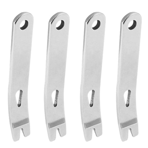 4 Pack Mini Crank Crowbar Set in Stainless Steel EDC Pry Bars for Keychain and Pocket Dope Multi Function Scrapers and Openers