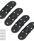 3 Inch Folding Flip Top Hinge For Cabinets And Doors Matte Black 4 Pack With Mounting Screws