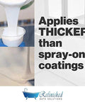 Pour On Tub And Tile Reglazing Kit For Sinks And Tubs, DIY Bathroom Remodel With Gloss White Finish being poured into a cup