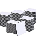 Stacks of 100 Pack Sublimation Coasters, 4x4 Inch Blank Square Coasters For DIY Crafts, Heat Transfer Printing, Bulk Cup Mats