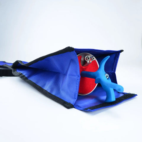 Durable Fencing Bag For Foil Sabre And Epee, Sling Shoulder Sword Carrier Made From Thickened Ripstop Nylon With Full Protection, Blue Color