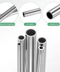 M METERXITY 304 stainless steel tubes, 6-piece set, 300mm length, varying OD, seamless.