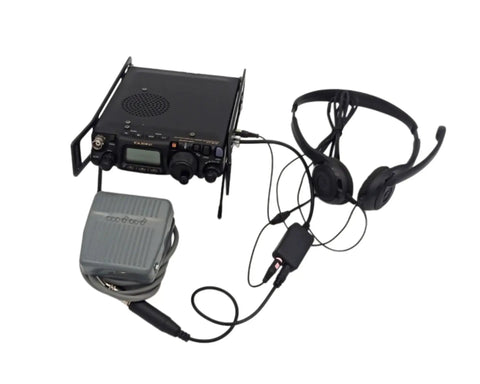 Electret Mic Headset Adapter Cable For Xiegu G90 X6100 HF Transceivers With 8 Pin Modular PTT Connector And RJ 45 Plug setup