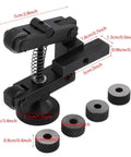 Mini Lathe Knurling Tool Holder With Adjustable Shank And Wheel Kit, Linear Knurl Tool Attachments, Built Tough With 45 Steel And CR15 Wheels, Easy Setup, Smooth Cutting, Reduces Lathe Spindle Load, Essential Lathe Tool with dimensional markings