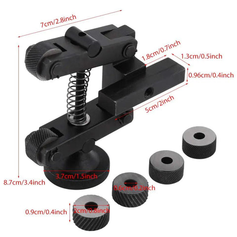 Mini Lathe Knurling Tool Holder With Adjustable Shank And Wheel Kit, Linear Knurl Tool Attachments, Built Tough With 45 Steel And CR15 Wheels, Easy Setup, Smooth Cutting, Reduces Lathe Spindle Load, Essential Lathe Tool with dimensional markings