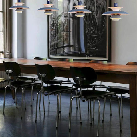 UFO Style Pendant Light Dope Modern Minimalist Ceiling Fixture Aluminum Chandelier For Dining Room Living Room Kitchen And Restaurants Adjustable Height Easy Install Sleek Contemporary Lighting in dining area