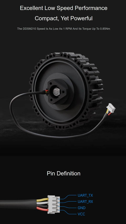 Direct Drive Servo Motor With Low Speed High Torque And Low Noise All In One Hub Motor Design For RC Cars And DIY Robots No Reducer Needed.
