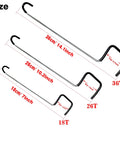 Three sizes of branch spreaders from the 20 Piece Fruit Tree Limb Spreader Set For Branch Support 10 Inch Spreader Tools shown with dimensions.