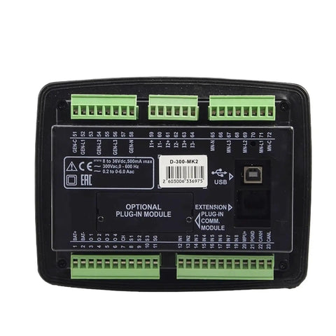 MKII Generator Controller Panel And Control Module For 300 Series One Phase Angle Controller Replacement 1 Piece, rear terminal view