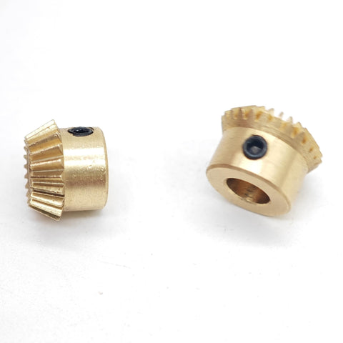 0.4 Module Straight Bevel Gear Copper 0.4M 90 Degree Miter Pinion 1 To 1 Transmission Conical Bevel Gear For DIYers, Smooth Torque Transfer, Precise Operation, Easy Mounting, 12T 1MM Bore