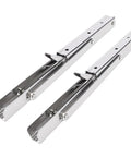 Two Pack Stainless Steel Folding Shelf Brackets For Wall Mount And Table Use Self Deploying Space Saving Design Rustproof And Heavy Duty