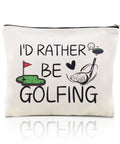 Golf Lover Makeup Bag Organizer For Gals And Ladies Who Would Rather Be Golfing, Cute Pouch With Golf Graphic Design