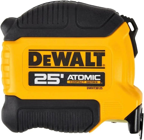 Atomic 25 Foot Tape Measure Duo Pack Built Tough For Pro Grade Accuracy On The Job Site Orange Grip For Easy Reading And Quick Retract Perfect For DIY And Contractors.