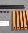 Components for Orange Lumber Storage Rack, 3-Level System, Holds 110 Lbs Per Level, Adjustable Width 48 To 72 Inches, Durable Sheet Metal Screws, Heavy Duty Wood Rack For Workshop