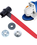Double Head Four Claw Spanner For Angle Grinder Quick Disc Change with hex socket and red non-slip handle