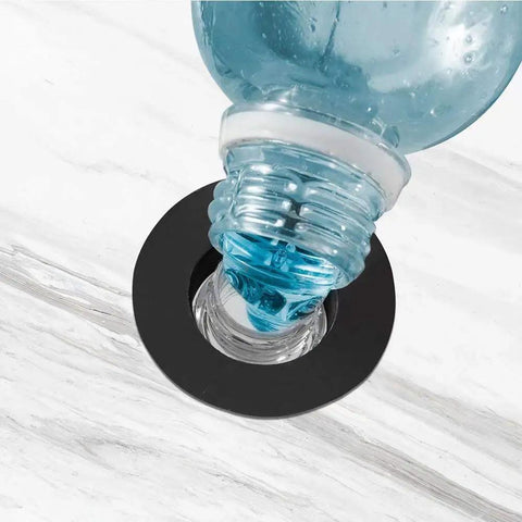 Built In Kitchen Sink Soap Dispenser With 17 Ounce Bottle Black Stainless Steel Easy Refill No Mess No Drip Lotion Dispenser