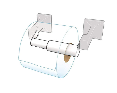 Toilet Paper Holder Extender For Extra Large Rolls No Fuss Fit For Double And Triple Rolls In Regular Or Ceramic Wall Mounts Silver Finish Easy Install And Durable Steel Build One Unit