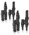 Heavy Duty Solar Y Branch Connector Kit For Paralleling Panels M To FF And F To MM With 2 Pairs Plug And Play Ready