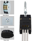 Rope Hoist 50 Ft 5 To 1 Block And Tackle Pulley System for Lifting Heavy Objects, zinc plated steel hook, metal pulley wheels.