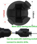 Dang Solid Heavy Duty Screw In Electric Fence Insulators 30 Pack Steel drill socket attachment for efficient installation.