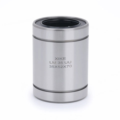 Premium LM35UU Linear Ball Bearings 35 X 52 X 70mm Double Sealed Shaft Guide Slide Bushing silver chrome steel.