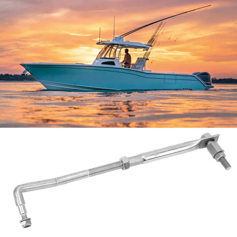 Adjustable Stainless Steel Outboard Steering Link Rod Kit Universal Boat Engine Tie Rod Drag Link for Marine Motors 265mm To 315mm Easy Install Beefy Fit, stainless rod on boat