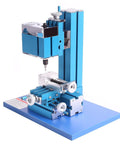 Dope Little Mini Milling Machine For Wood And Soft Metals, blue compact hobby tool with precise control and 24W motor