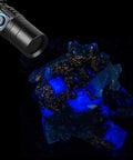 365nm UV Flashlight Blacklight For Minerals And Rock Hunting illuminating glowing rocks under ultraviolet light