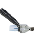 TurboShear Drill Attachment For Corrugated Metal Roofing, 360 Degree Rotating, Drill Powered Shear, side view close-up