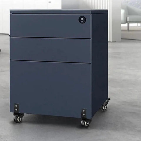 Dark cabinet with set of four 1.5 Inch L Shaped swivel casters for easy furniture moving, anti slip, whisper quiet operation, wear resistant.