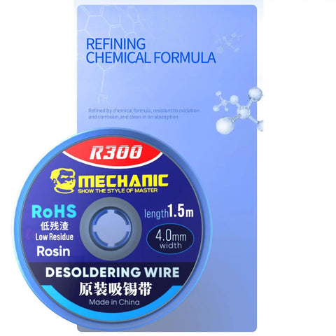 Pro Grade Solder Wick No Clean Braided Desoldering Wick For Electronics Copper Wire 4.0mm By 1.5m Low Residue packaging