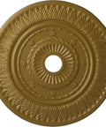 Leaf Ceiling Medallion Twenty Six And Three Quarters Inches Outer Diameter, Three And Five Eighths Inches Inner Diameter, One And One Eighth Inches Projection, Fits Canopies Up To Three And Five Eighths Inches, Lightweight For Quick Install, Dope Look; intricate leaf design, gold finish